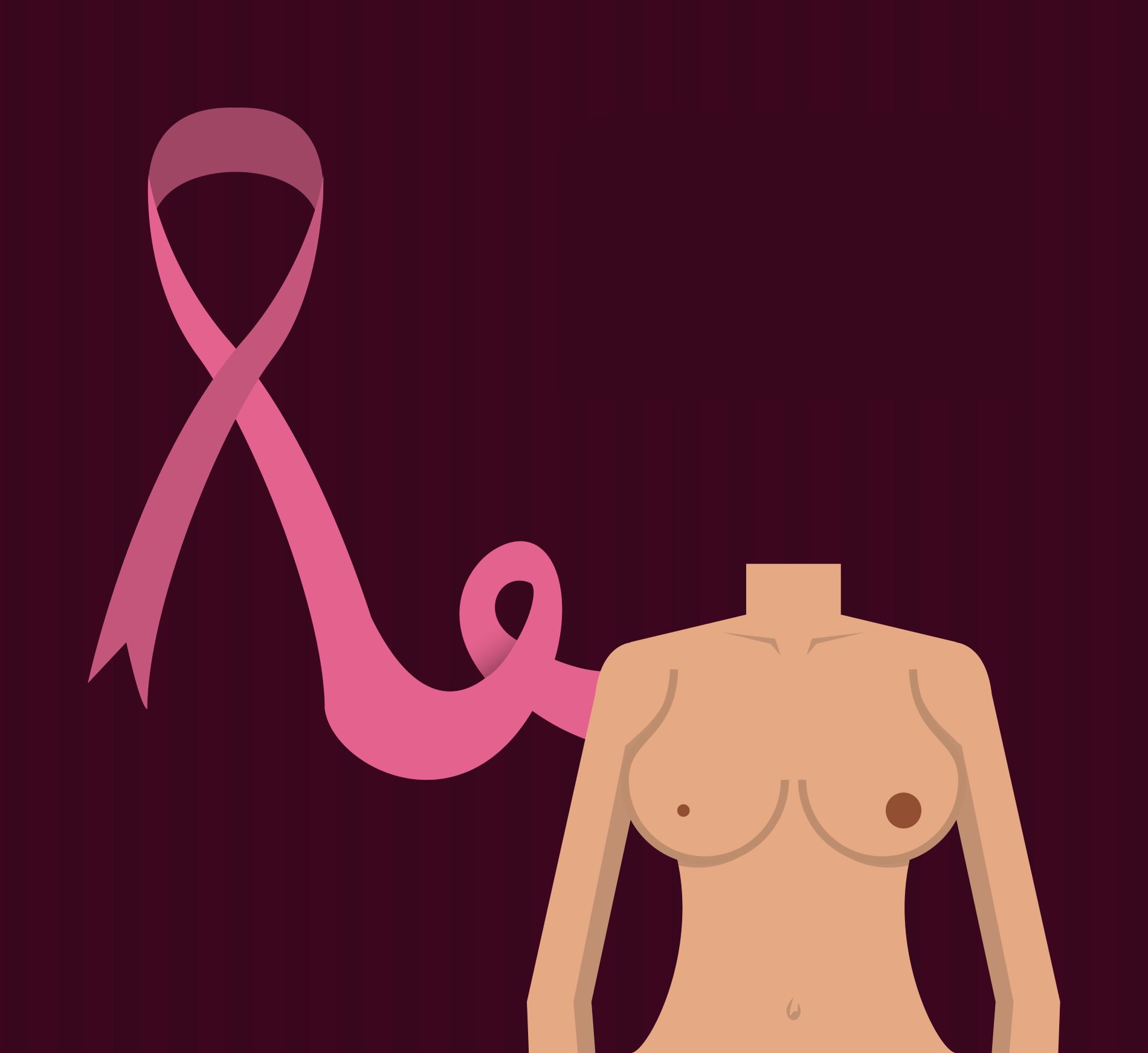 Imagem vetorizada de como fica a aréola com câncer-autores.